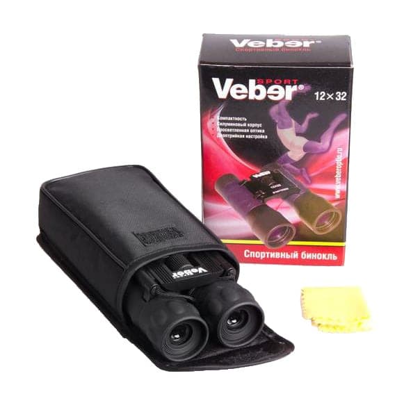 Бинокль Veber Sport БН 12x32 черный