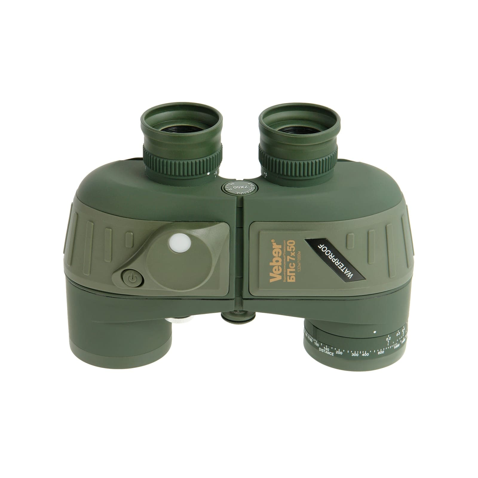 Бинокль Veber Waterproof 7x50 БПс плавающий с компасом
